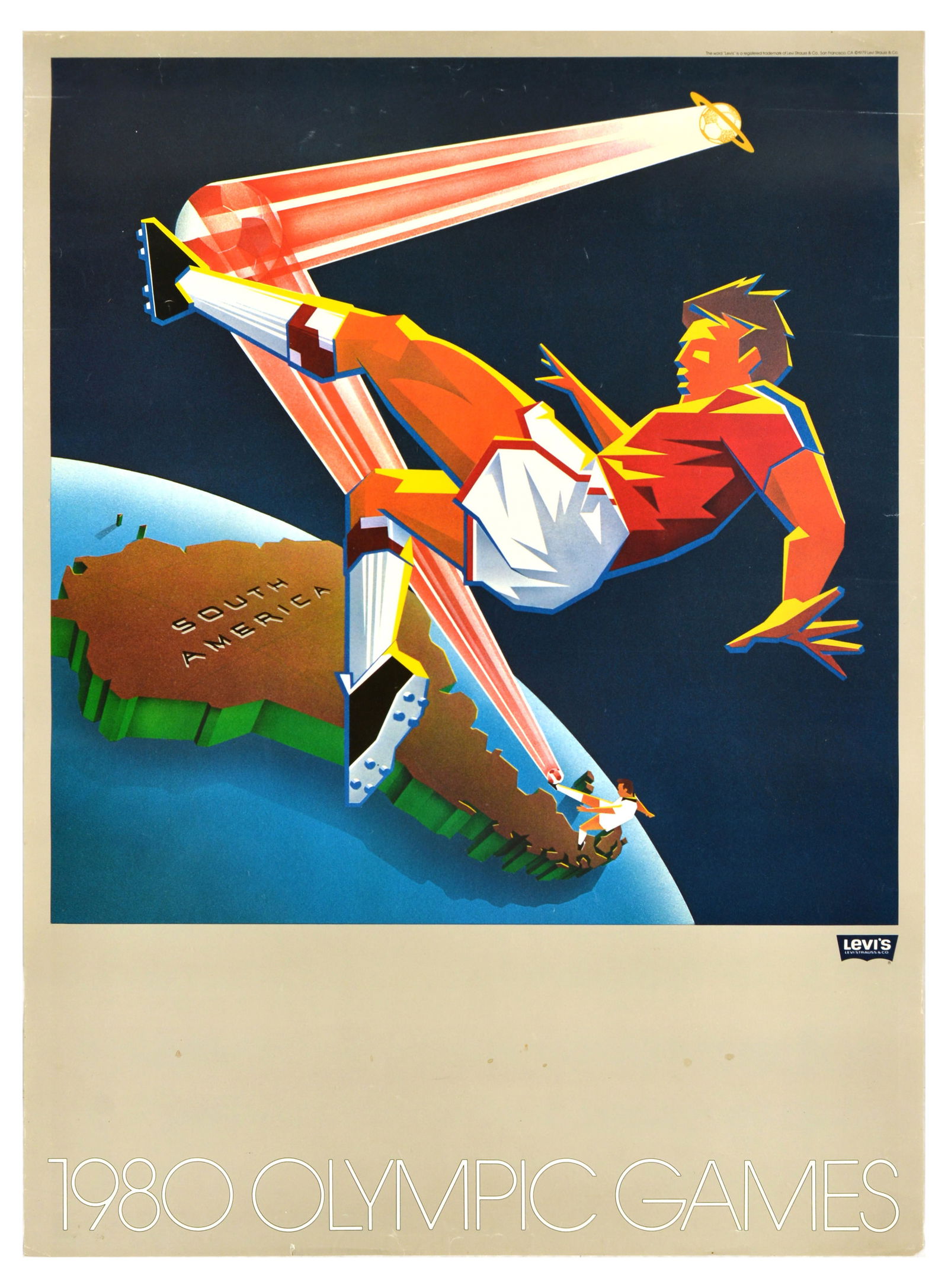 Sport Poster Levis Moscow Olympics South America Football Soccer (1 of 1)