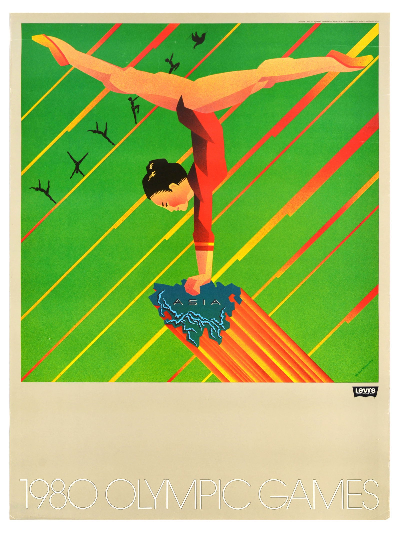 Sport Poster Levis Moscow Olympics Gymnastics China (1 of 1)