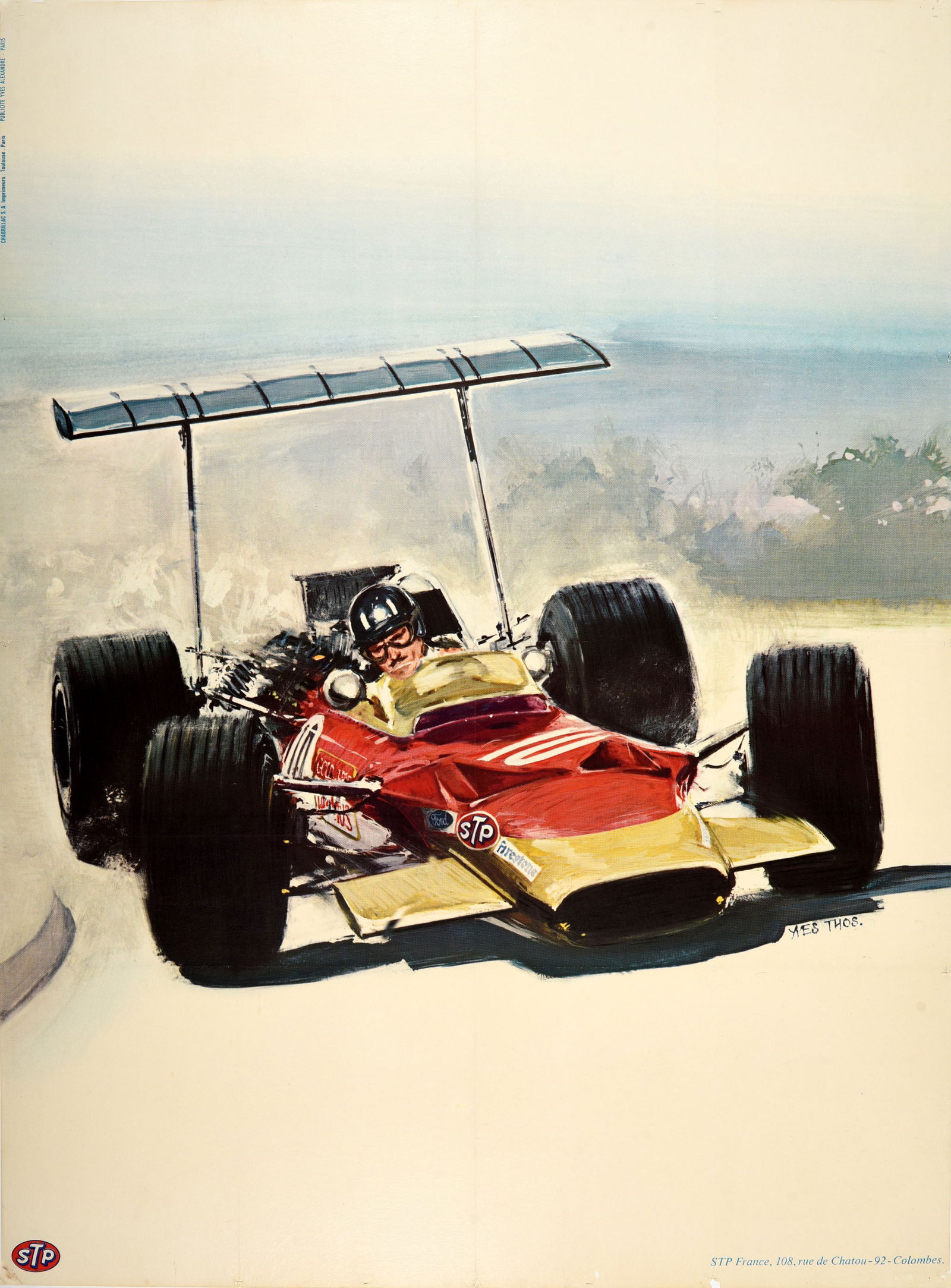 Sport Poster Formula 1 Lotus 49 F1 Racing Car Graham Hill STP Fuel (1 of 1)