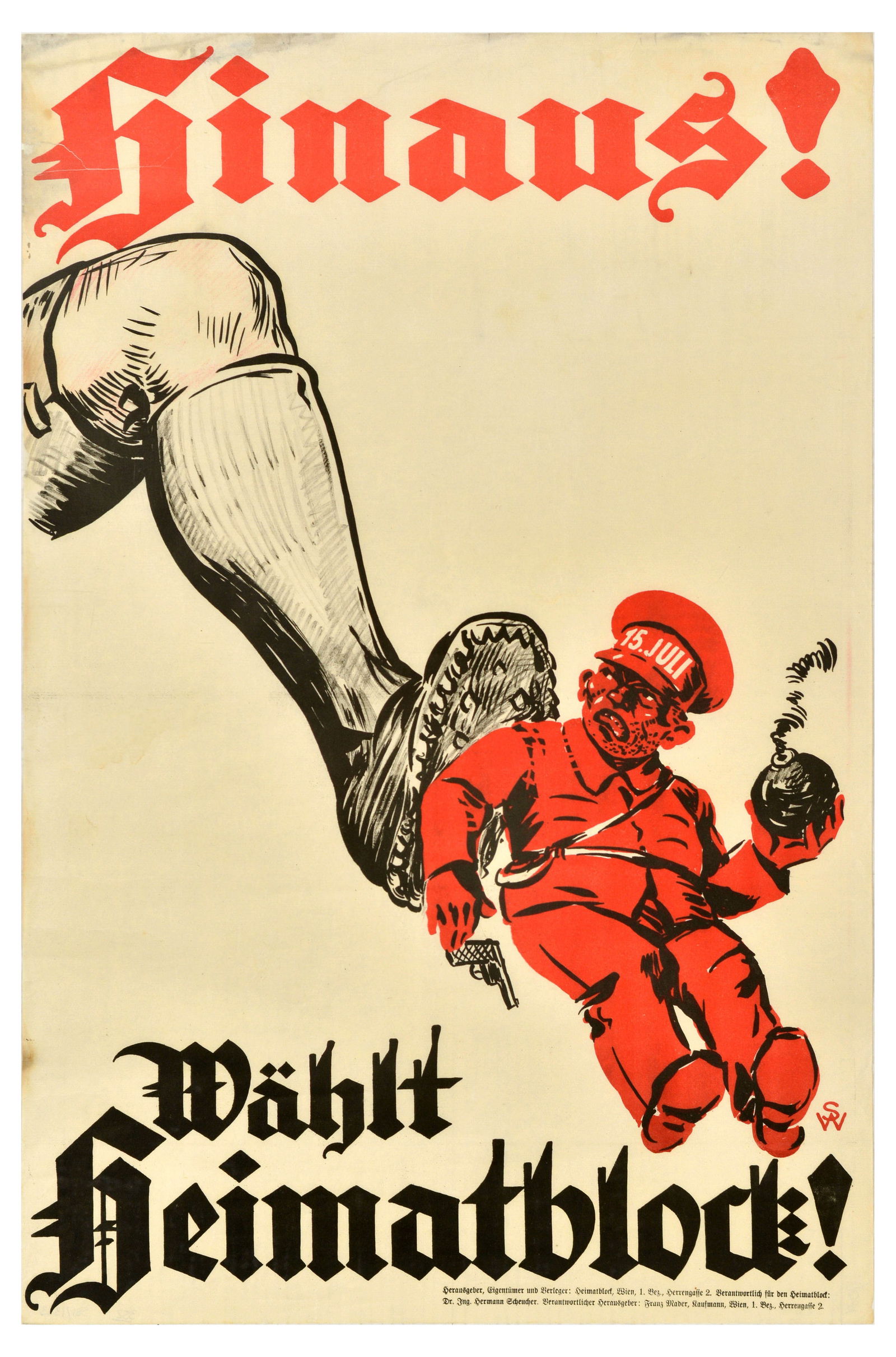 Propaganda Poster Austrian Homeland Bloc Out National Council Election (1 of 1)