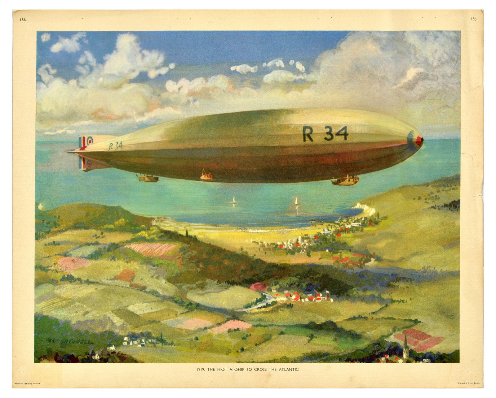 Aviation History Poster Set Zeppelin Atlantic Crossing (1 of 1)