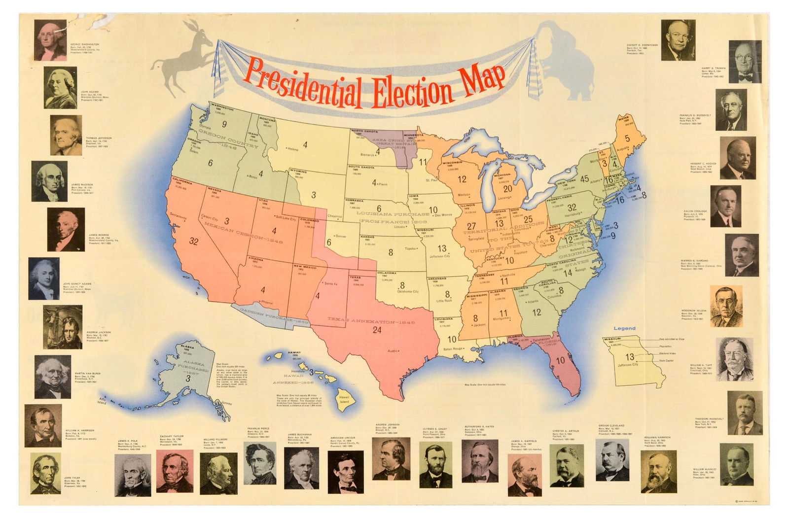 US Elections Poster Calendar Set John F Kennedy Liberty (1 of 8)