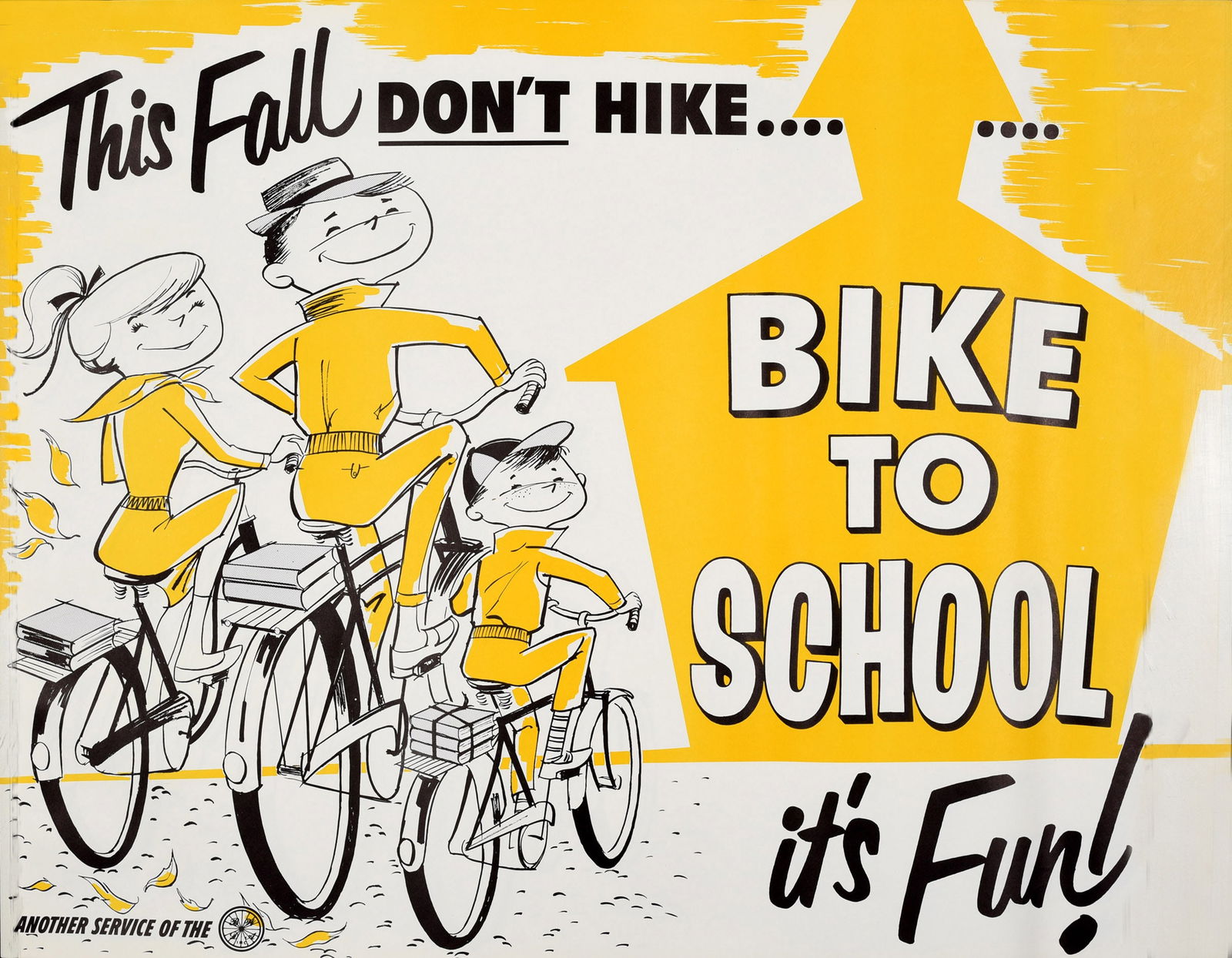 Schoolchildren Poster Bike To School Fun USA Cycling (1 of 1)