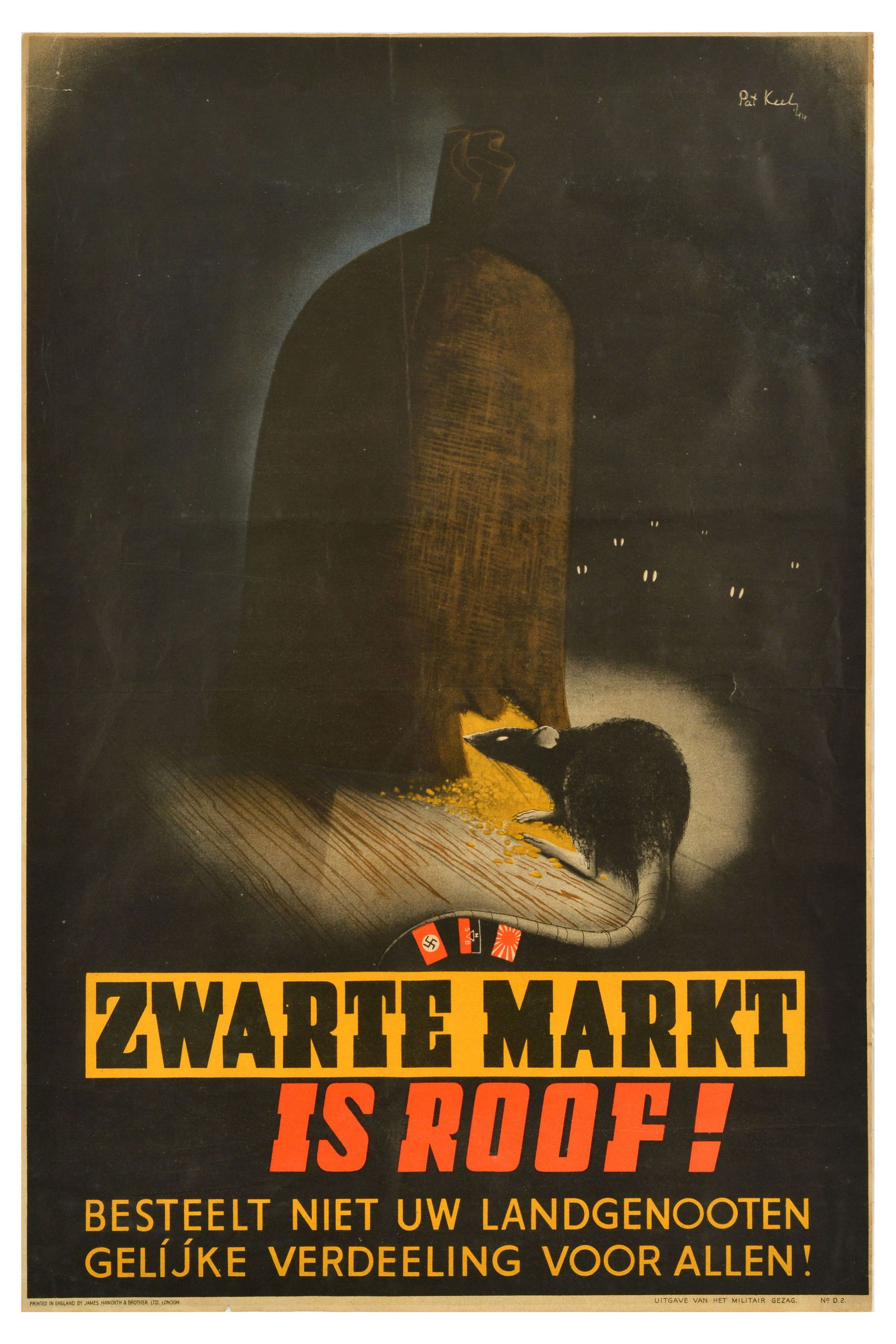 War Poster Black Market Nazi Theft WWII Netherlands (1 of 1)