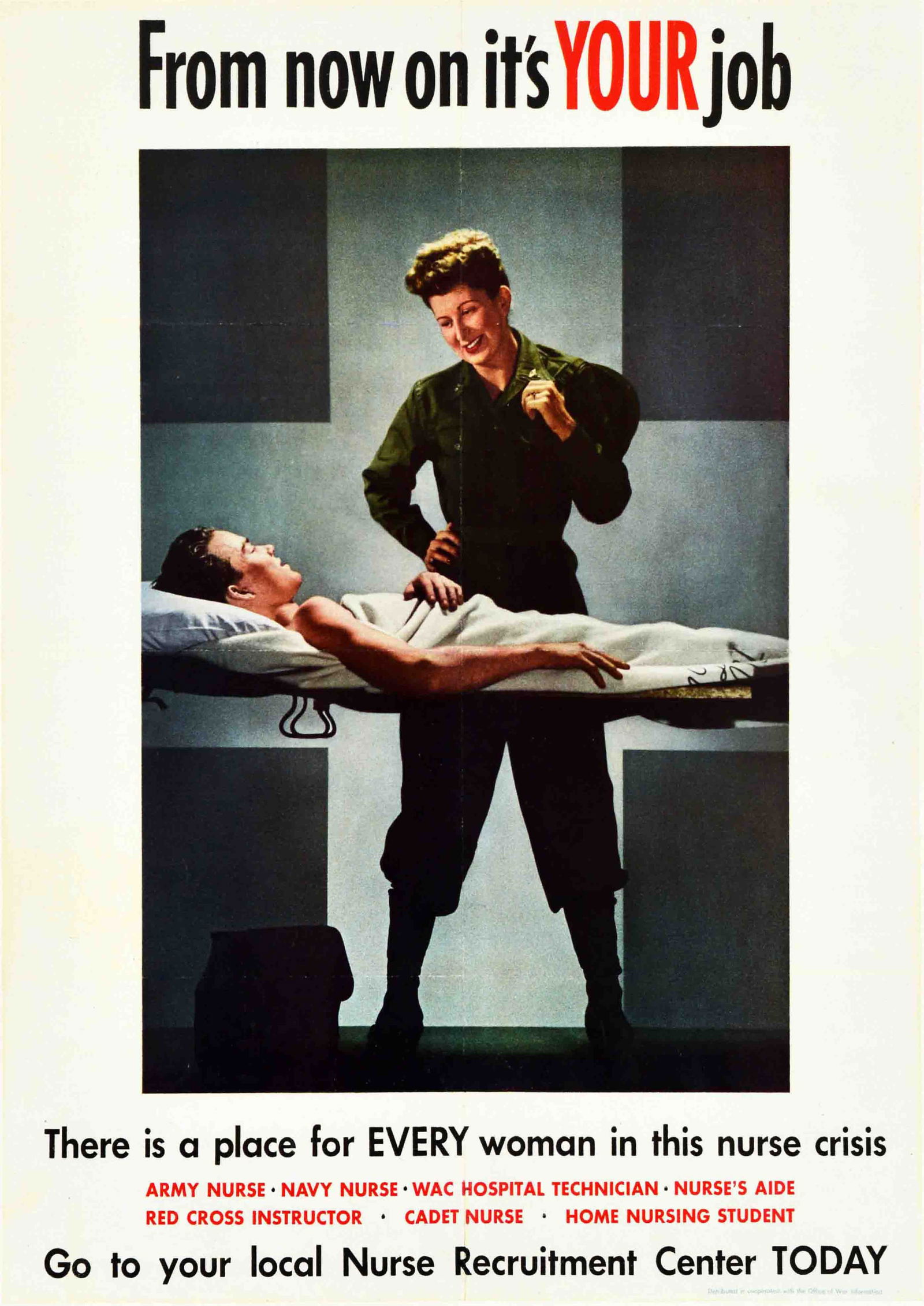 Women at War Poster Your Job Nurse WWII (1 of 1)