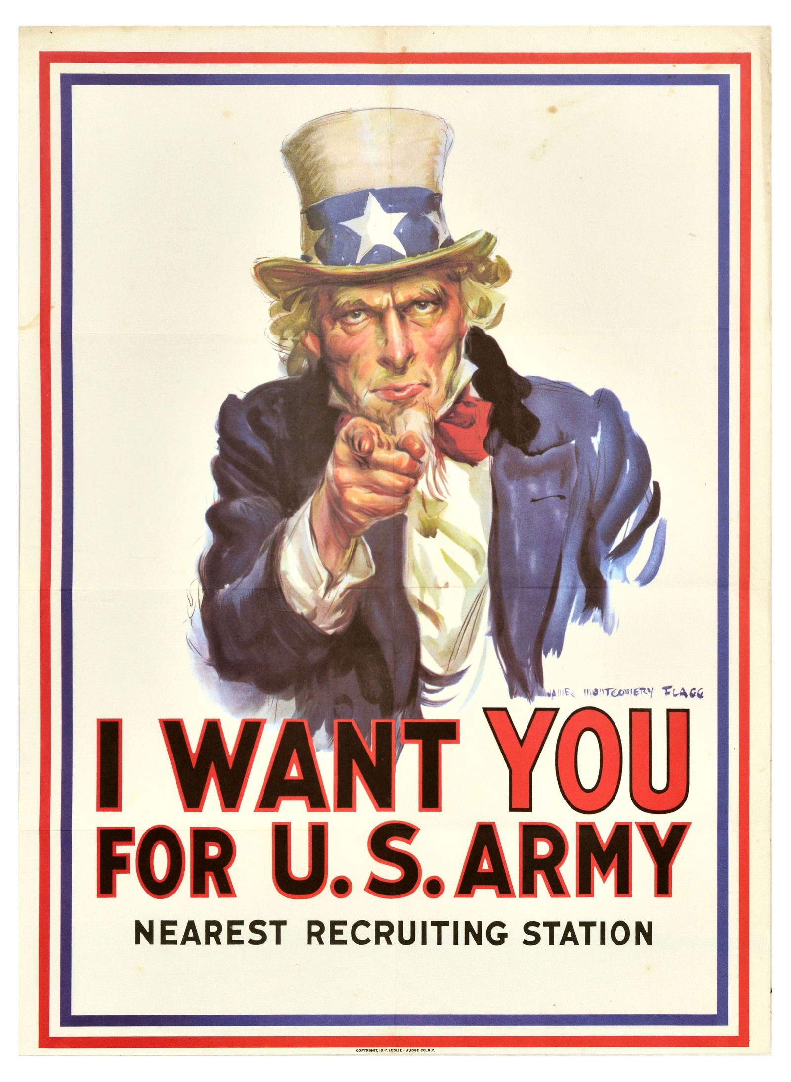 War Poster Uncle Sam I Want You For US Army (1 of 1)