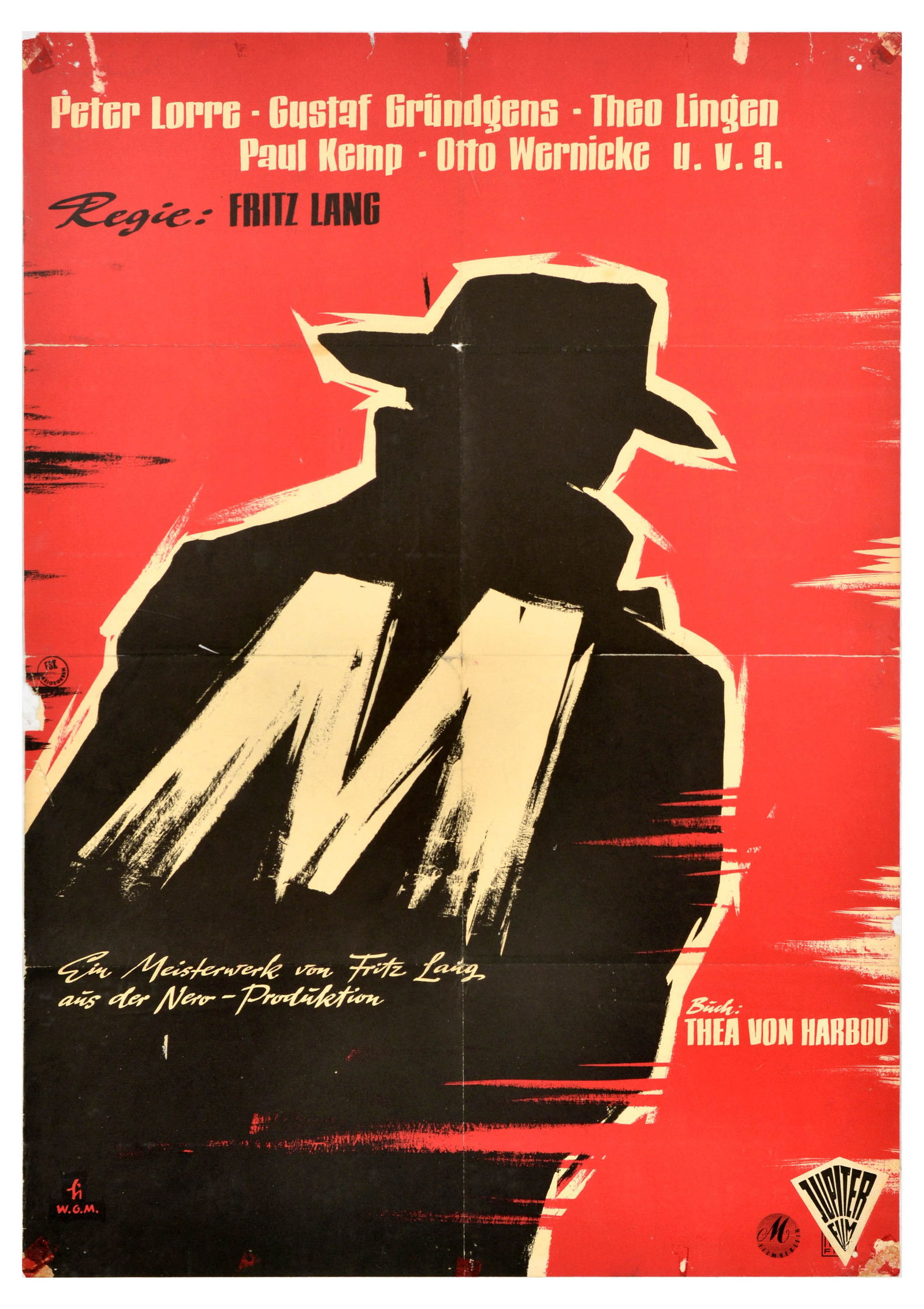 Movie Poster M Fritz Lang Thriller Serial Killer (1 of 1)