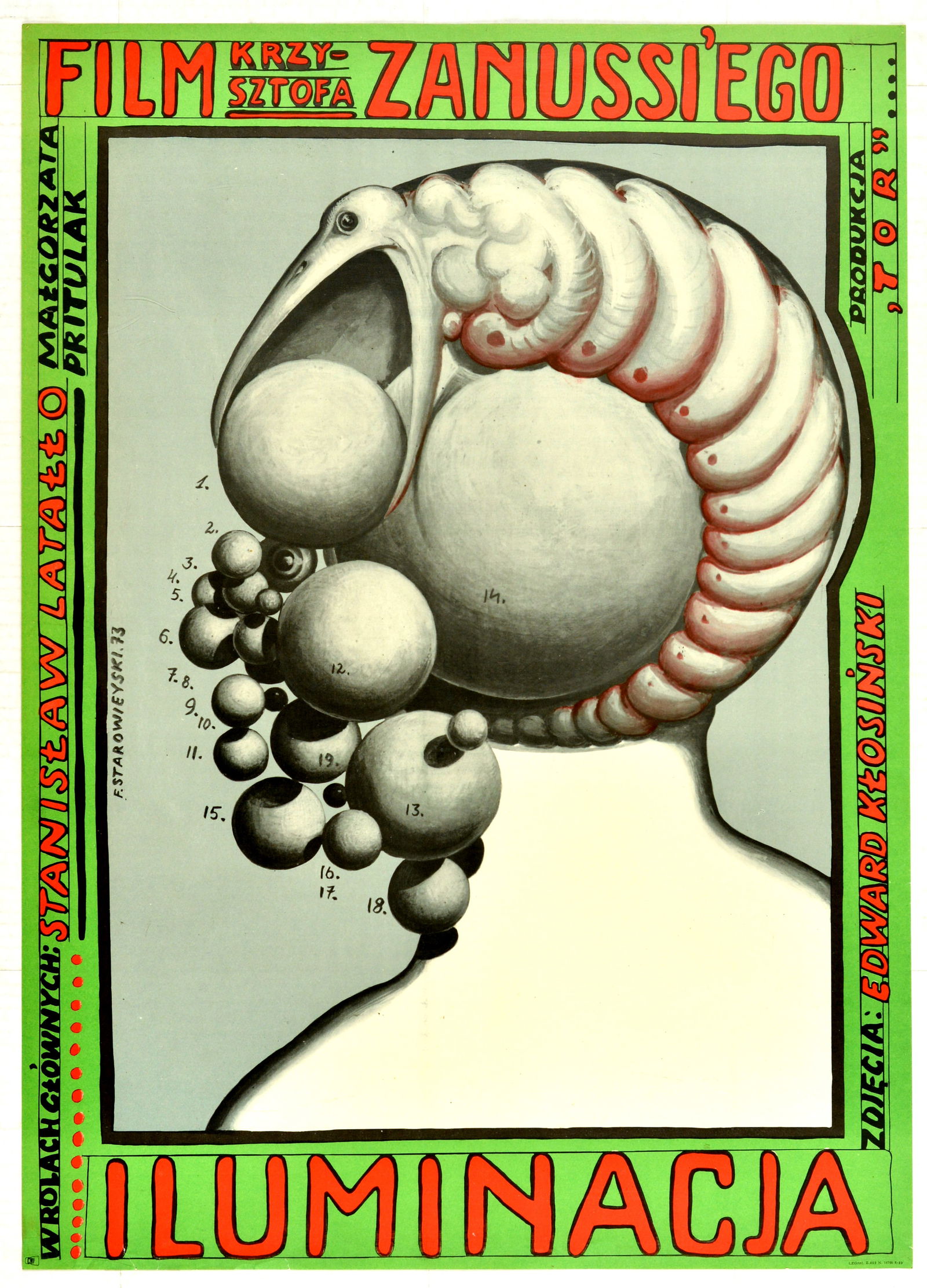 Movie Poster Iluminacja Surreal Monster Polish Design (1 of 1)