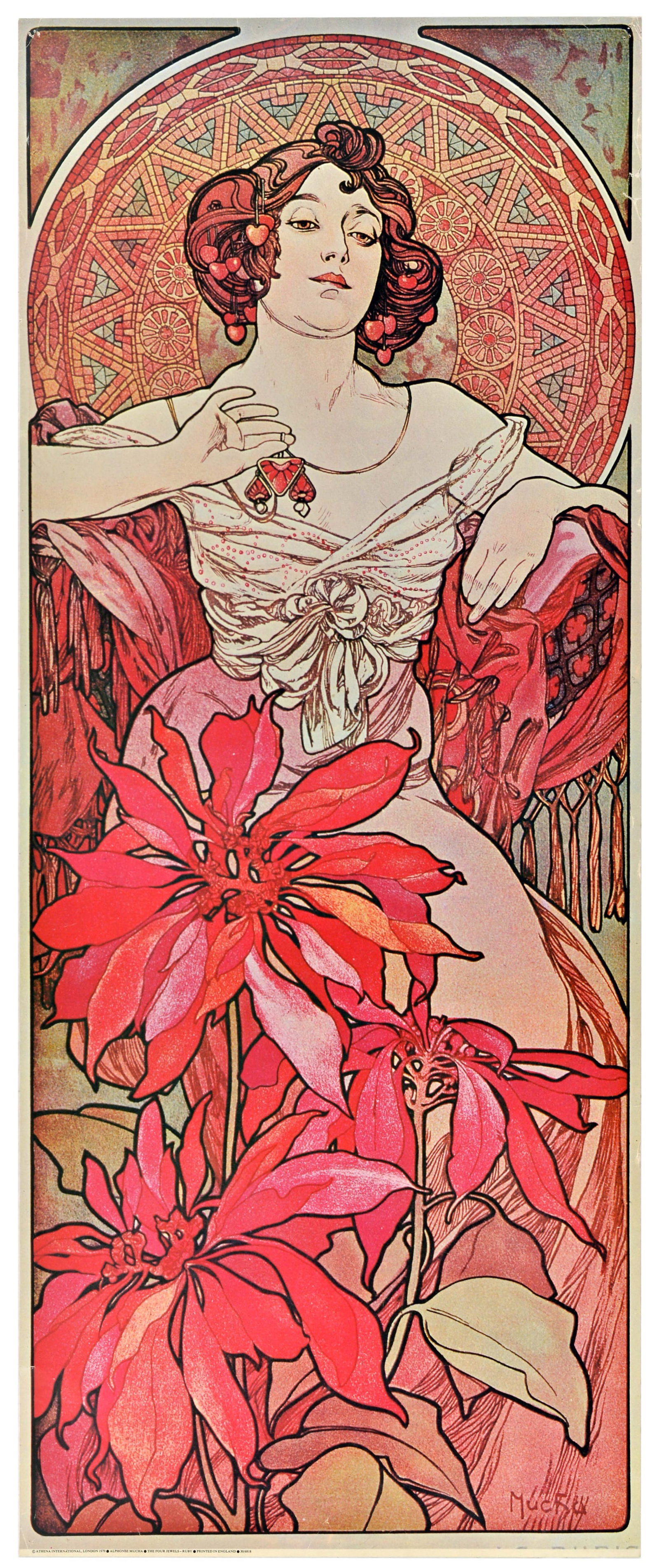 Advertising Poster Alphonse Mucha Ruby Le Rubis Precious Stones (1 of 1)