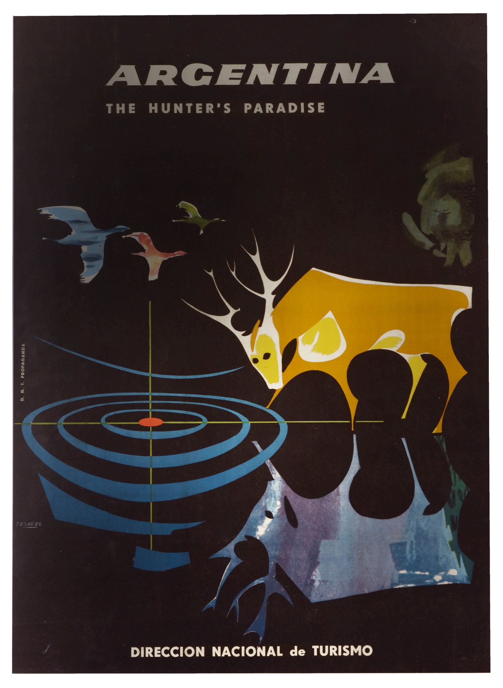Travel Poster Argentina Hunters Paradise South America (1 of 1)