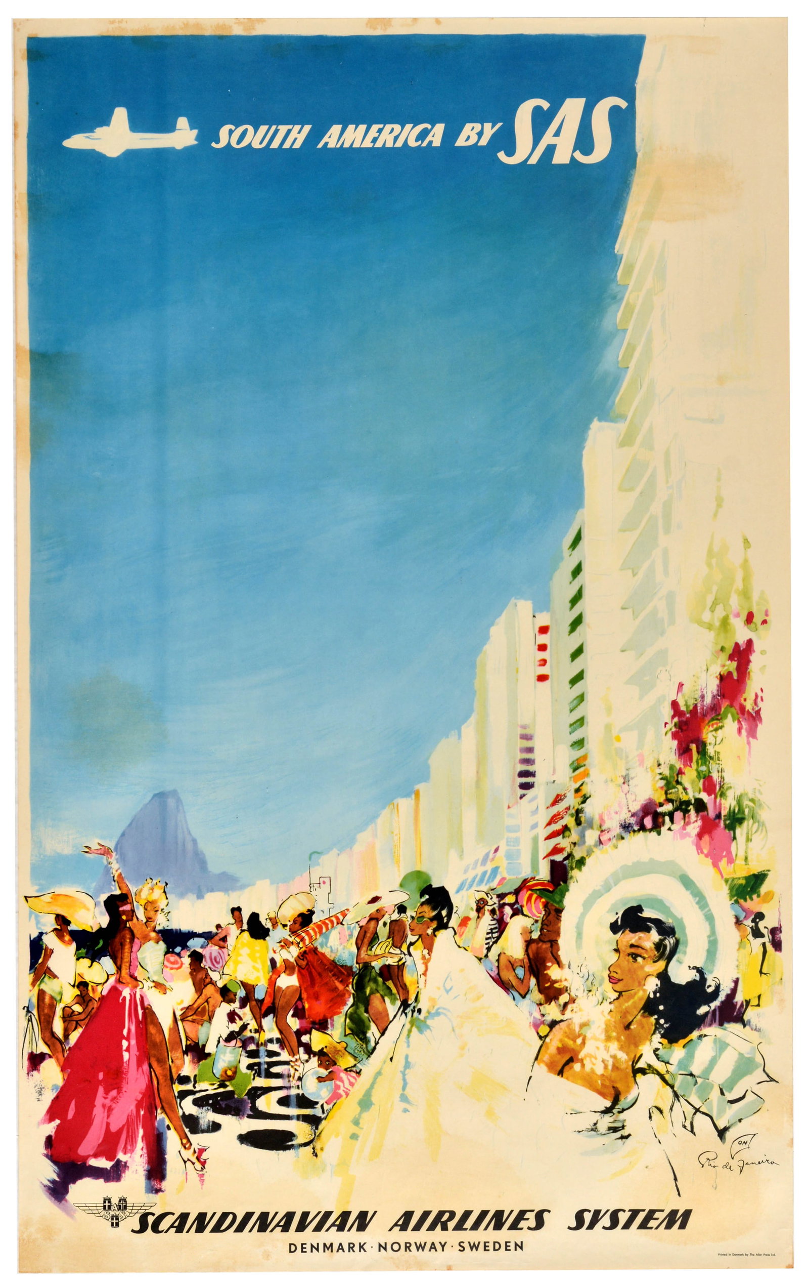 Travel Poster South America SAS Rio de Janeiro Brazil (1 of 1)