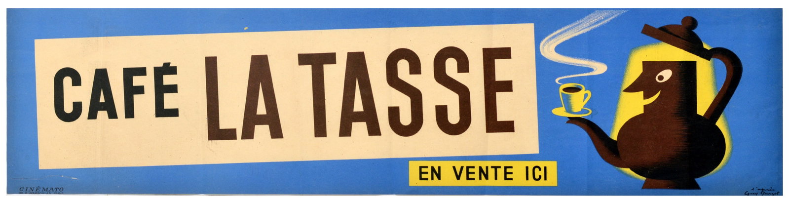 Advertising Poster Cafe La Tasse Coffee Pot Guy Georget (1 of 1)