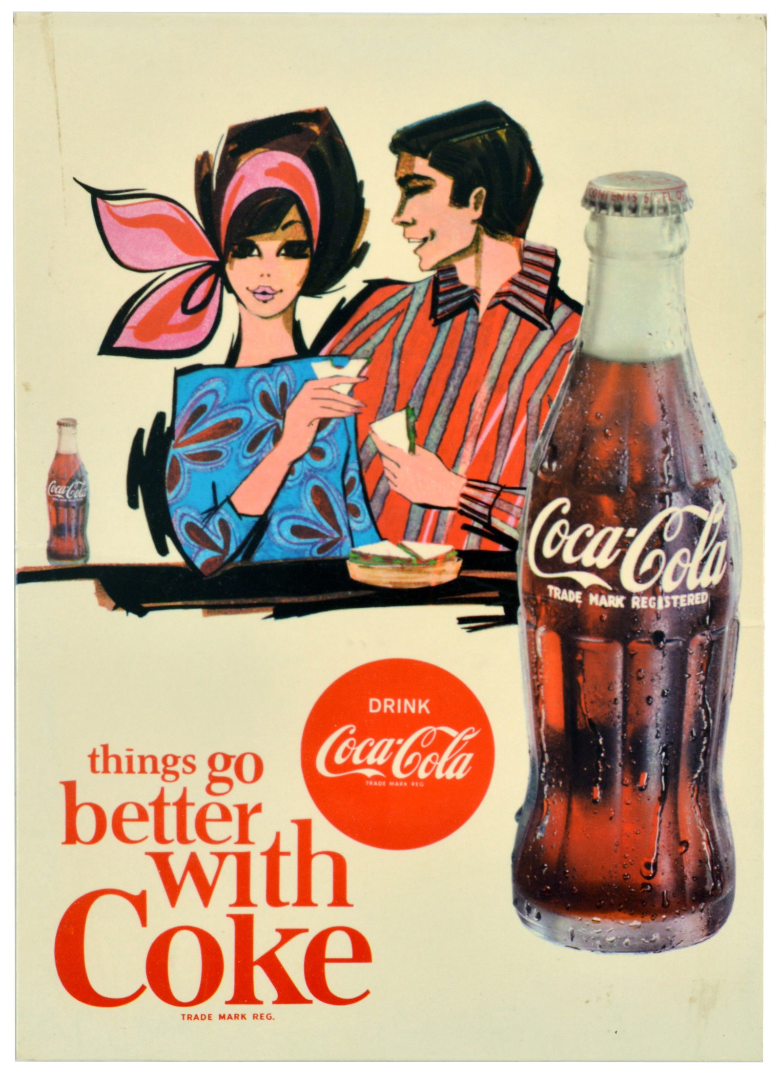 Advertising Poster Coca Cola Couple Things Go Better With Coke (1 of 2)