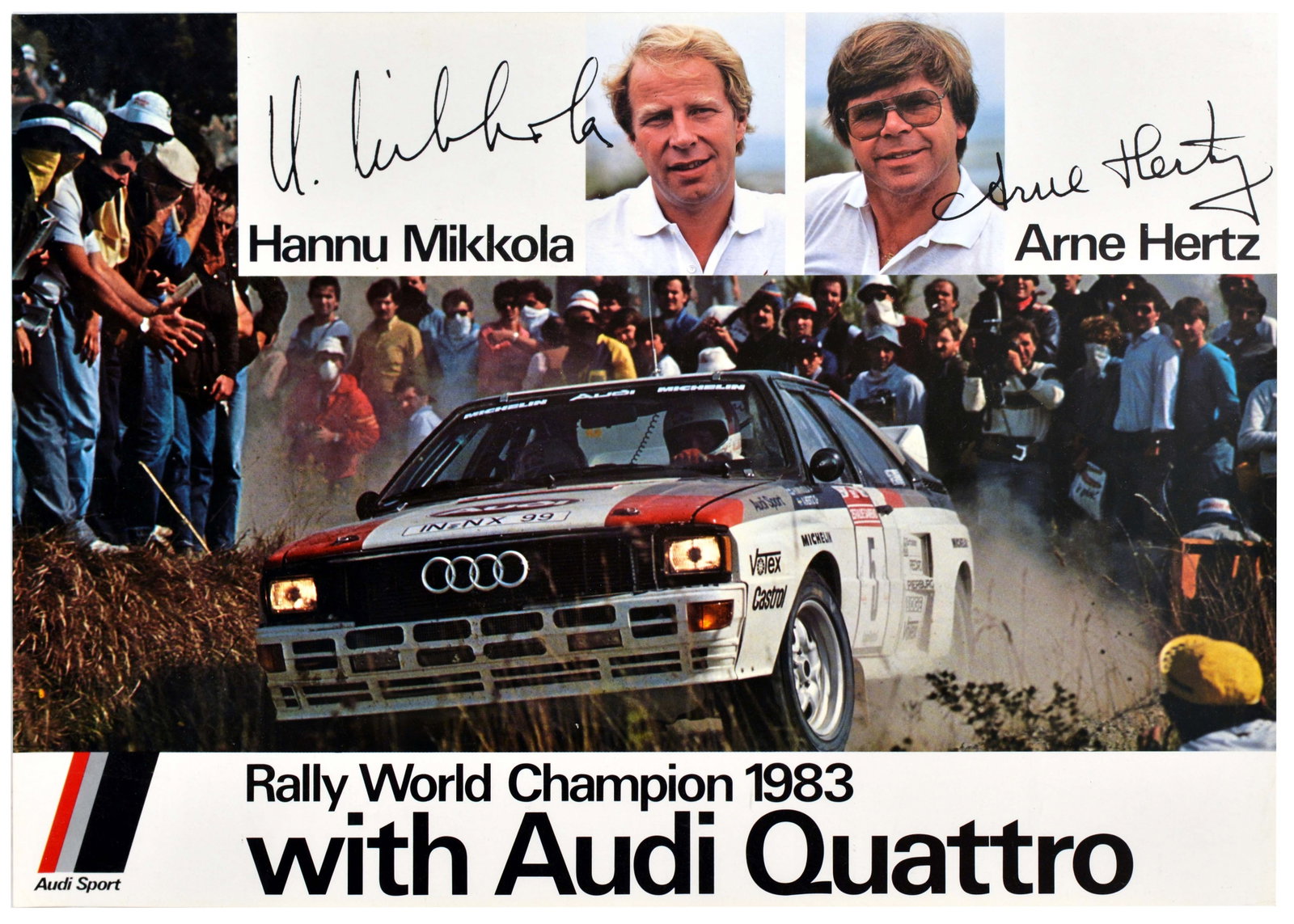 Sport Poster Audi Quattro Rally Champion Hannu Mikkola Arne Hertz Racing (1 of 1)