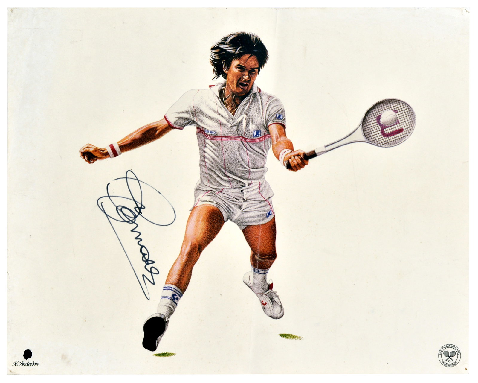 Sport Poster Jimmy Connors Wimbledon Champions Tennis (1 of 1)