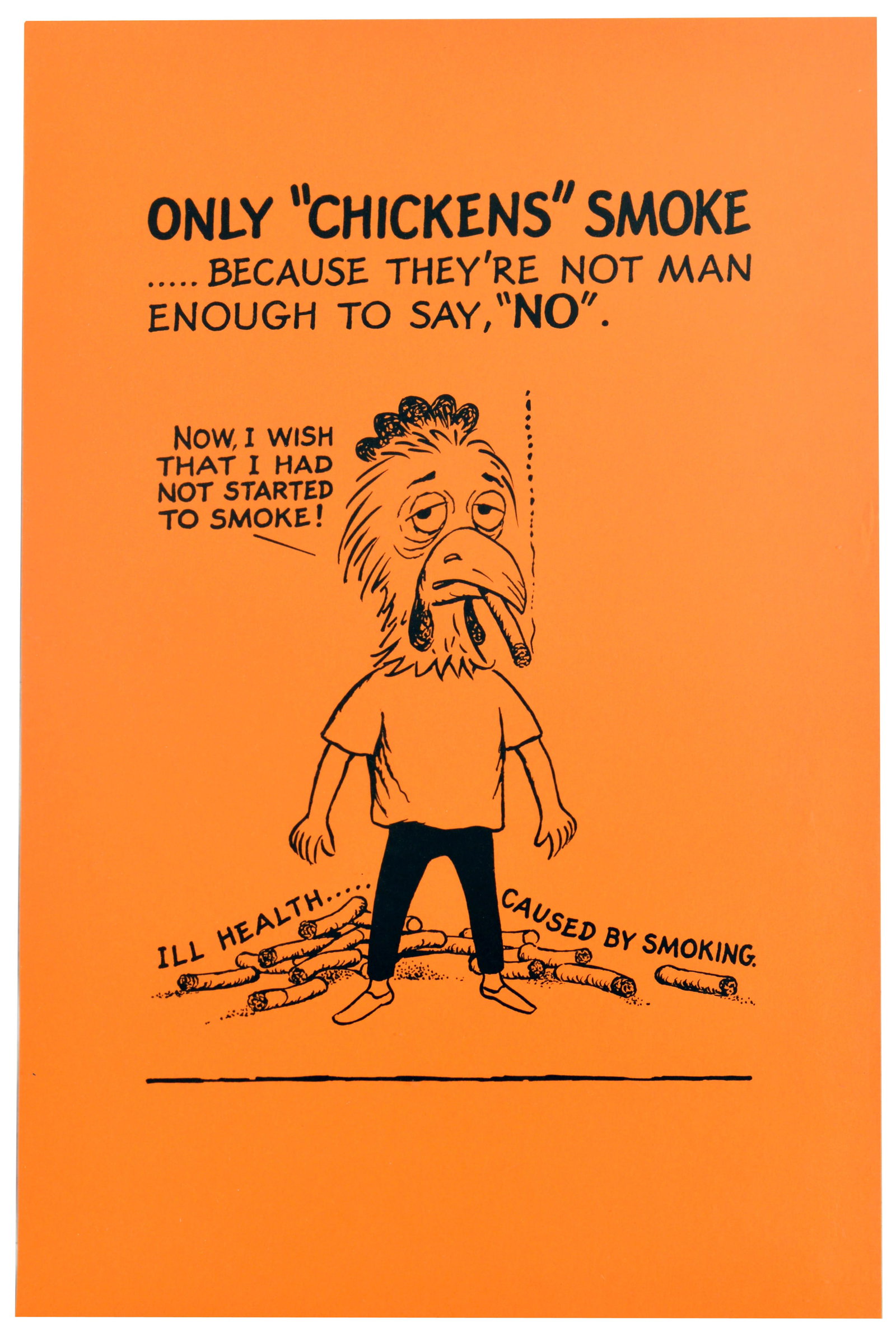 Propaganda Poster Chickens Smoke Anti Smoking USA Youth Health (1 of 1)