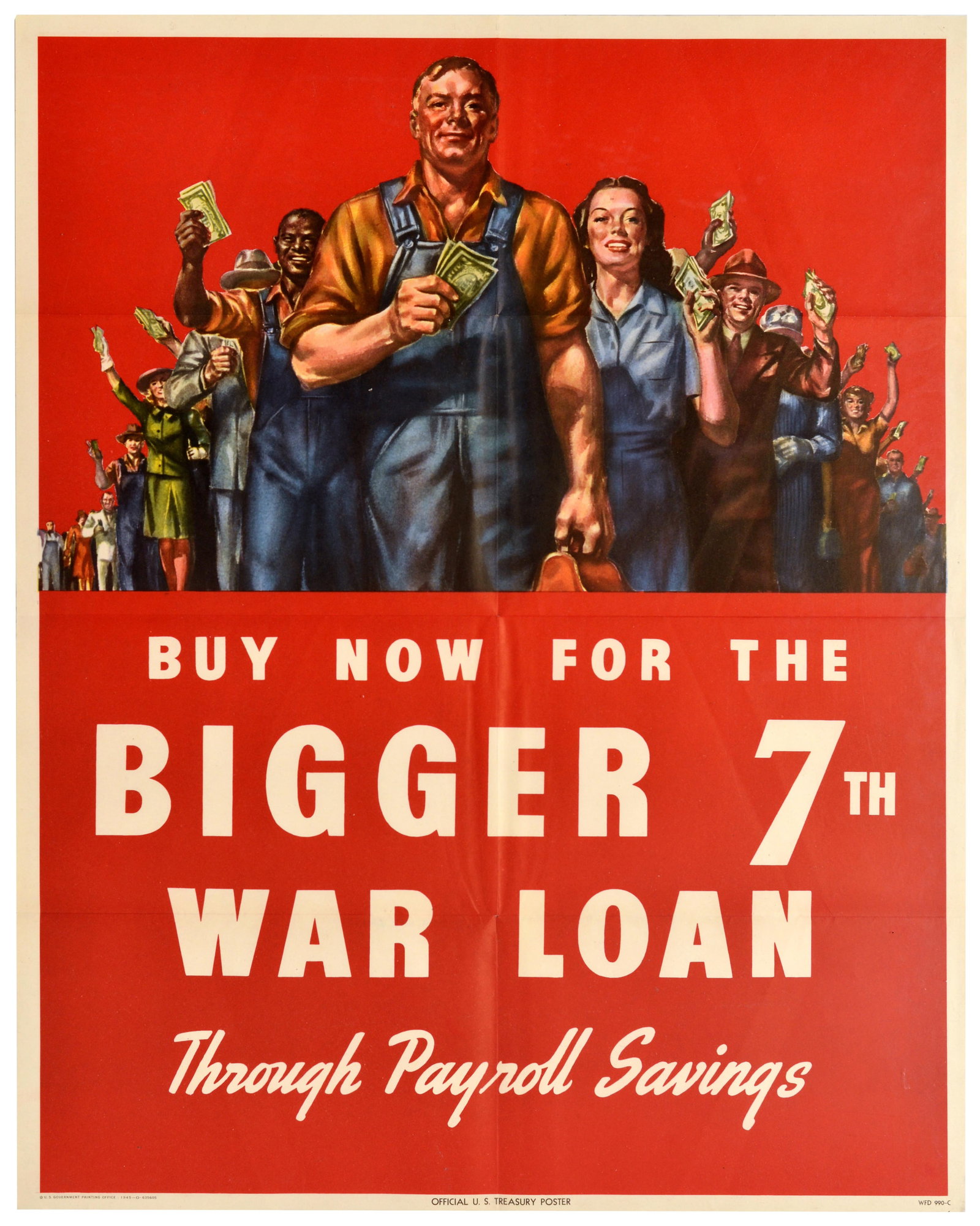 War Poster War Loan Payroll Savings USA WWII Home Front (1 of 1)