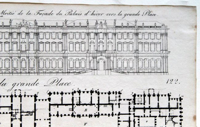 Plan Hermitage Imperial Winter Palace St Petersburg Lot 87