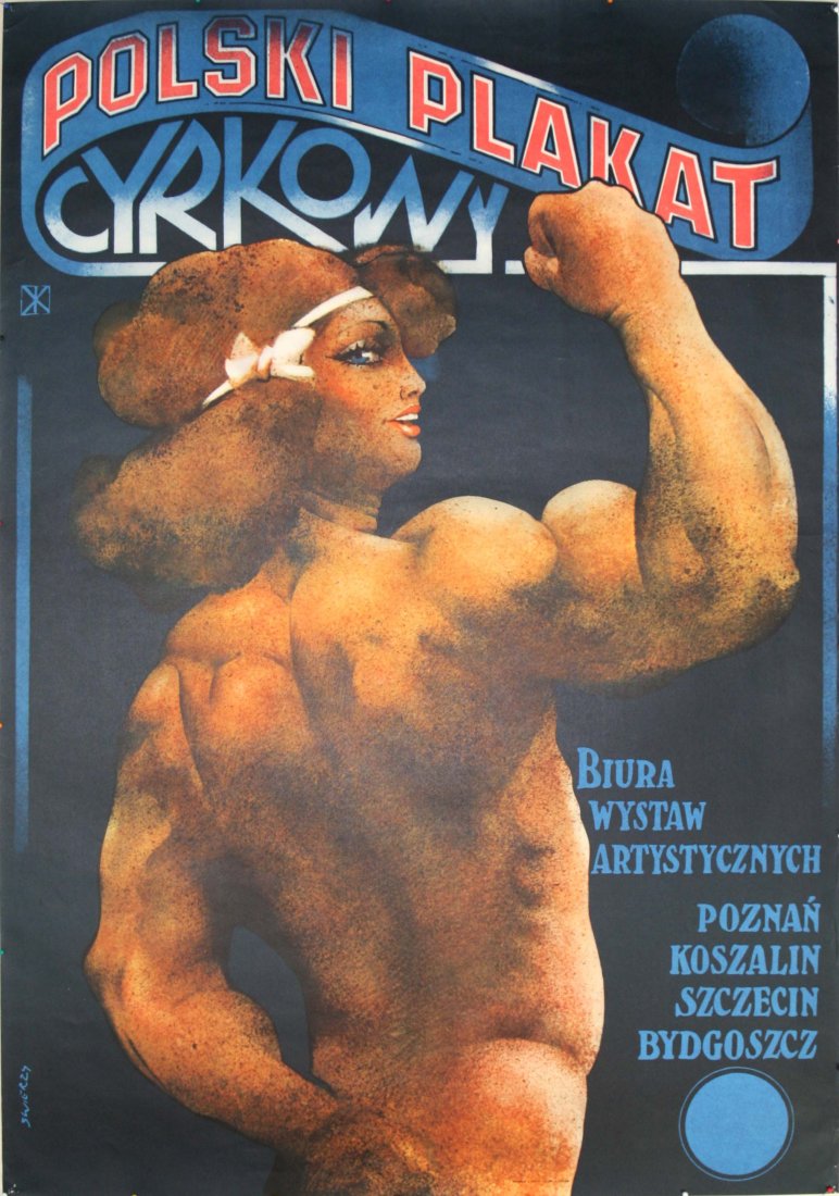 Advertising Posters Polish Circus Poster Exhibition: Polish Circus Poster Exhibition Original vintage Polish Circus Poster Exhibition 1977 advertising poster by one of Poland's most renowned poster artists and designers, Waldemar Swierzy (1931-2013). Te