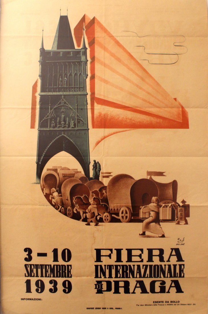 Art Deco Poster Prague Fair 1939 Czech (1 of 1)