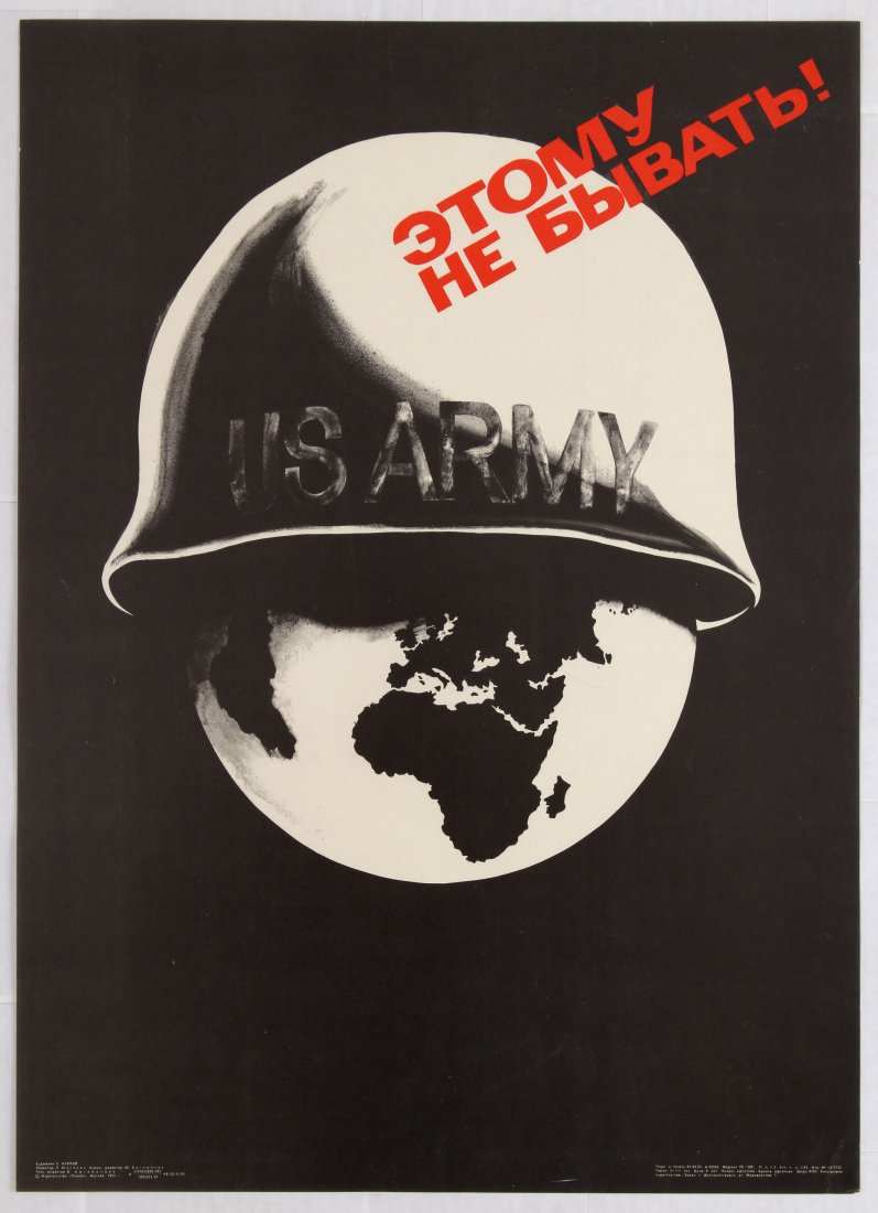 USSR Anti US Soviet Propaganda Poster We will not allow (1 of 1)