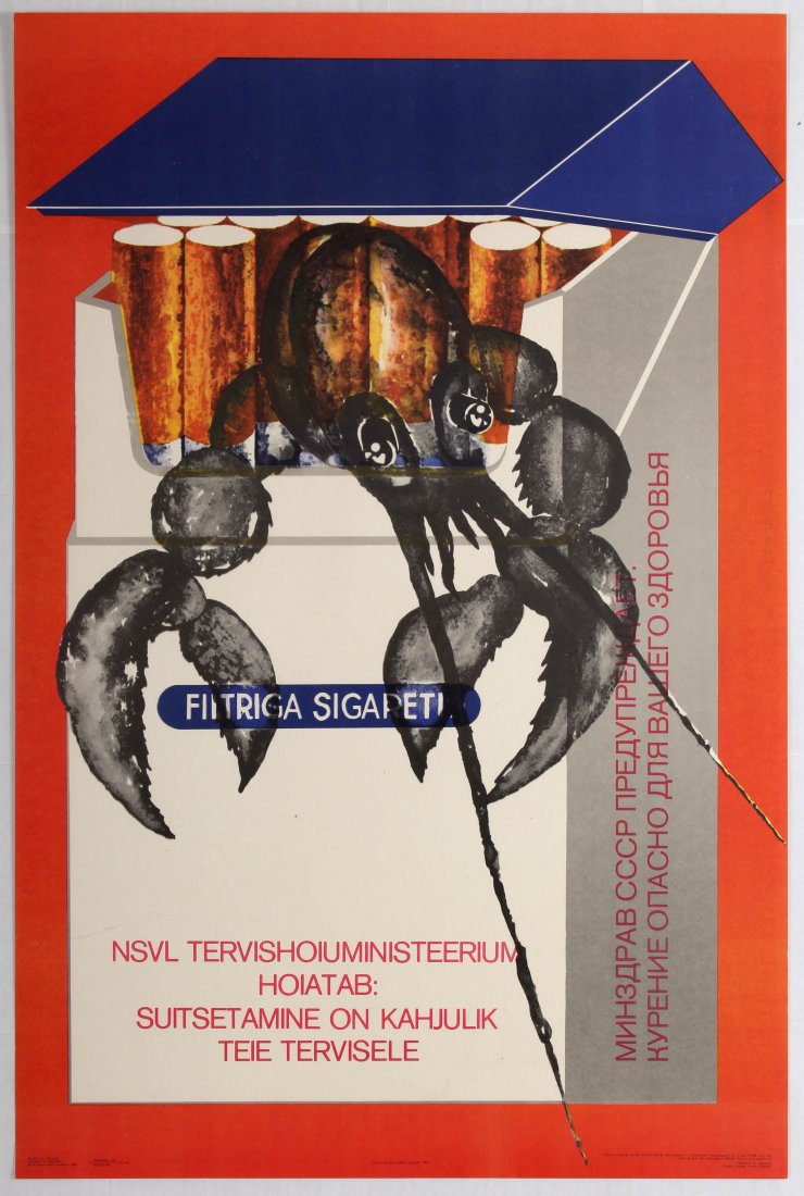 Soviet Anti-smoking Propaganda Poster (1 of 1)