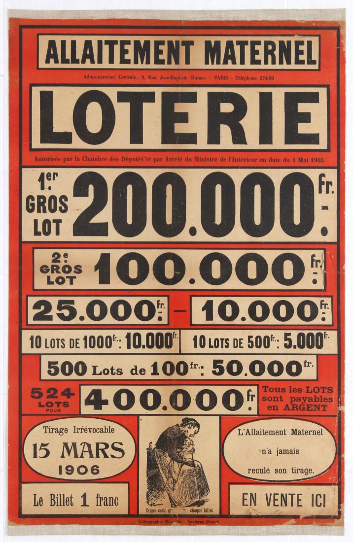 Advertising Poster French Lottery Poster 1906 (1 of 1)