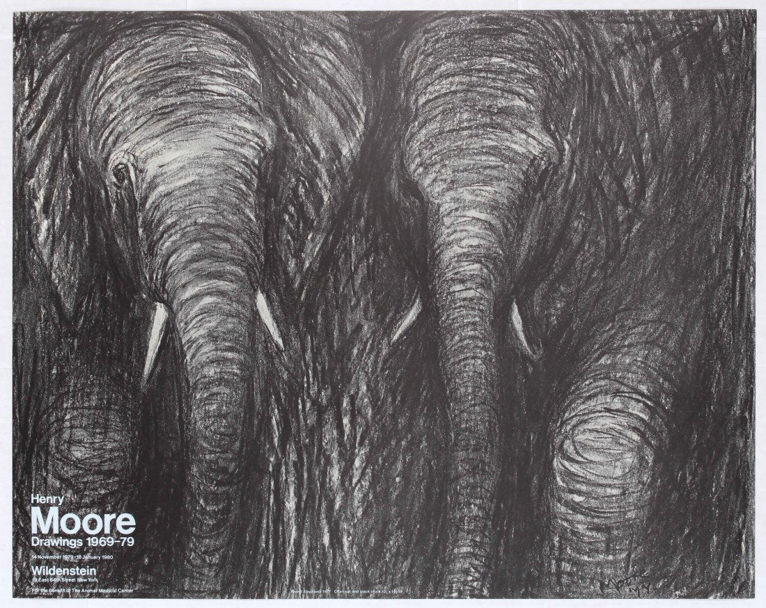 Exhibition Advertising Poster Henry Moore New York (1 of 1)