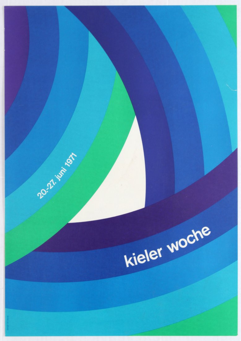 Advertising Poster Sailing Kieler Woche 1971 (1 of 1)