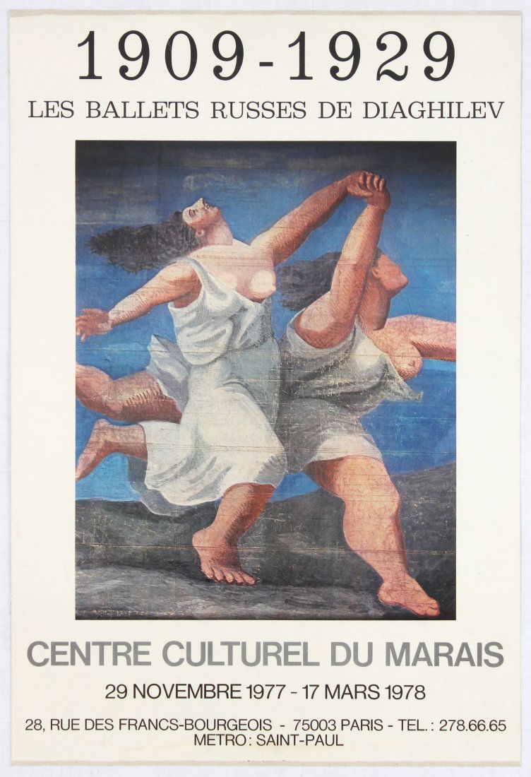 Exhibition Advertising Poster Diaghilev Russian Ballets (1 of 1)