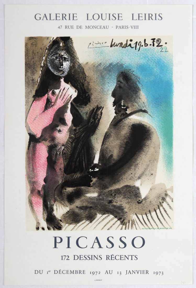 Exhibition Advertising Poster Picasso Drawings Paris (1 of 1)