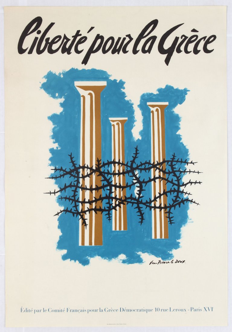 Propaganda poster Freedom for Greece Liberte (1 of 1)