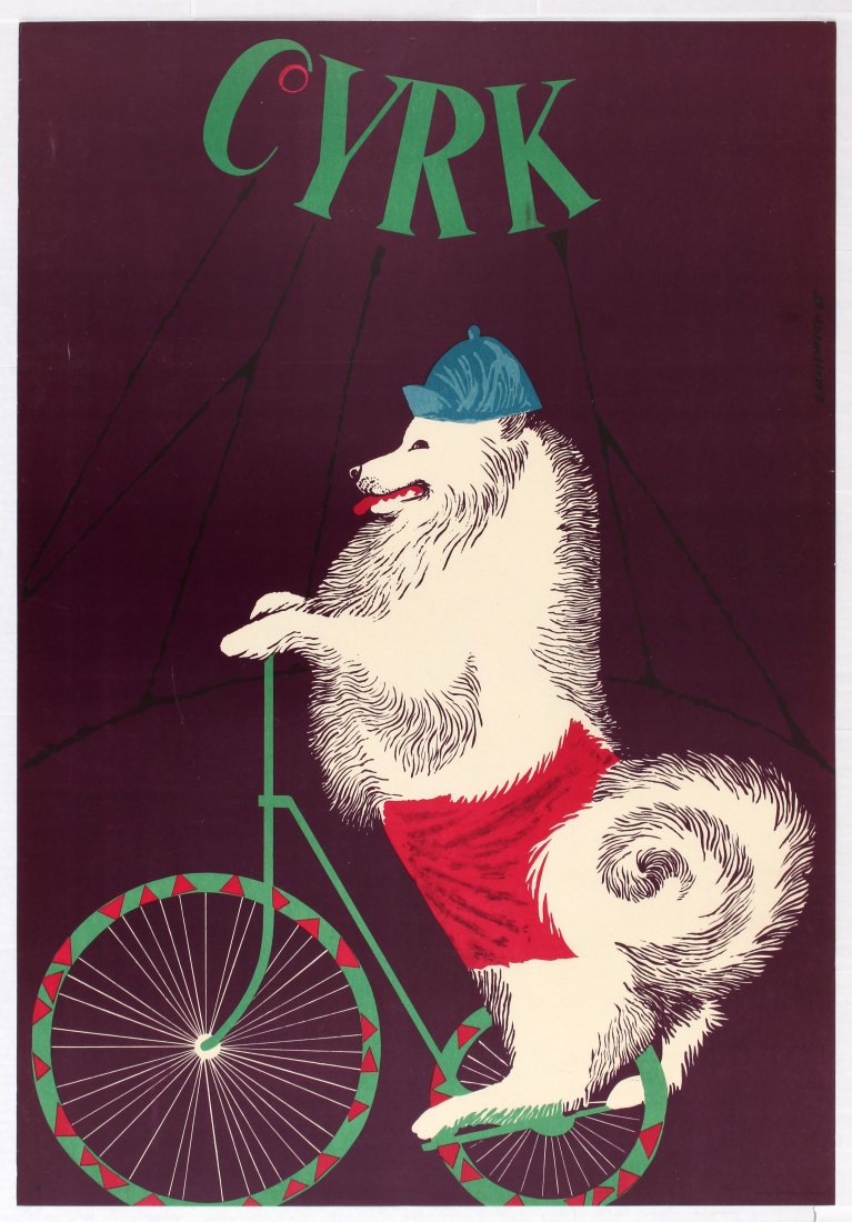 Advertising Poster Circus Cyrk Cycling Dog (1 of 1)
