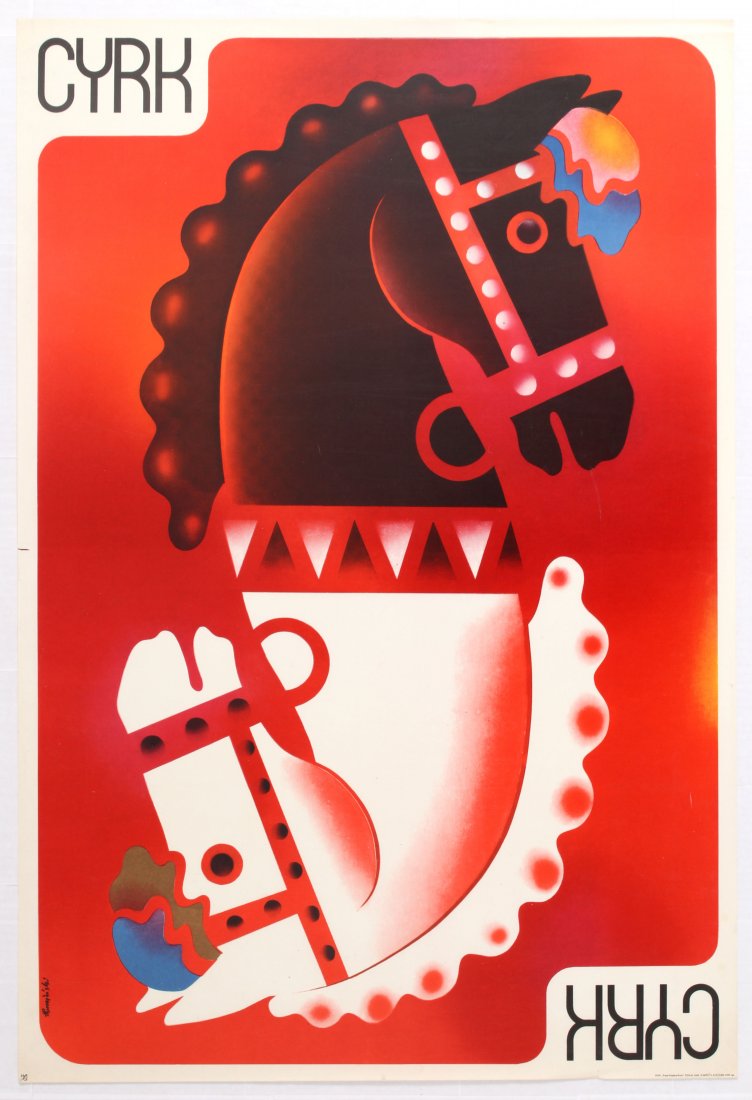Advertising Poster Polish Circus Cyrk Horse card (1 of 1)