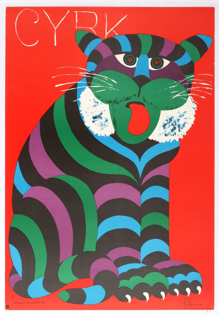 Advertising Poster Circus Cyrk Stripy Tiger (1 of 1)