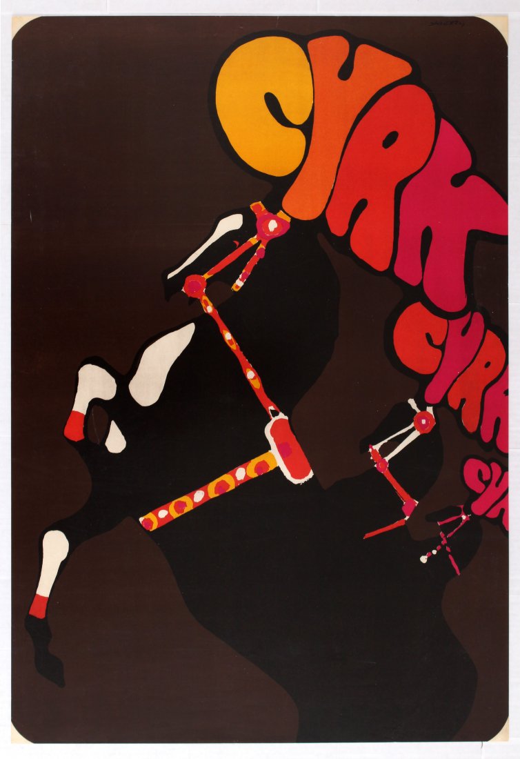 Advertising Poster Circus Cyrk Black Horses (1 of 1)