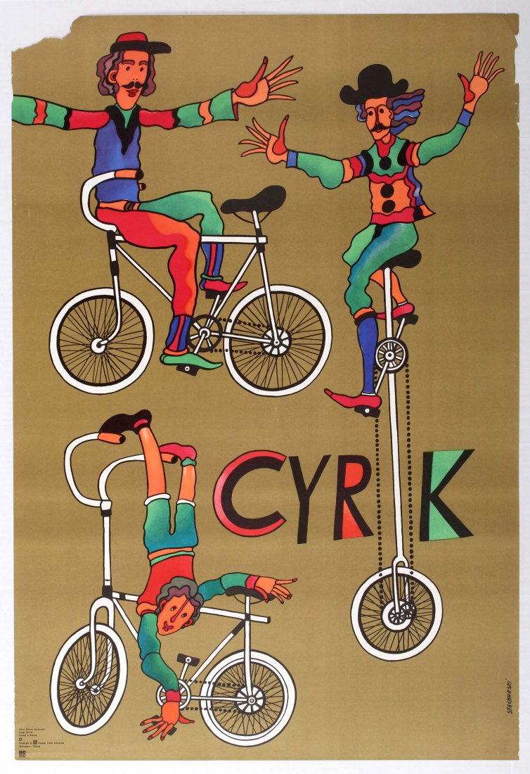 Advertising Poster Circus Cyrk Acrobatic Cycling (1 of 1)