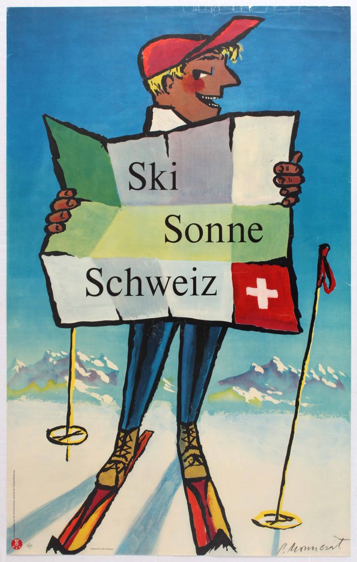 Sport Poster Ski Sun Switzerland (1 of 1)