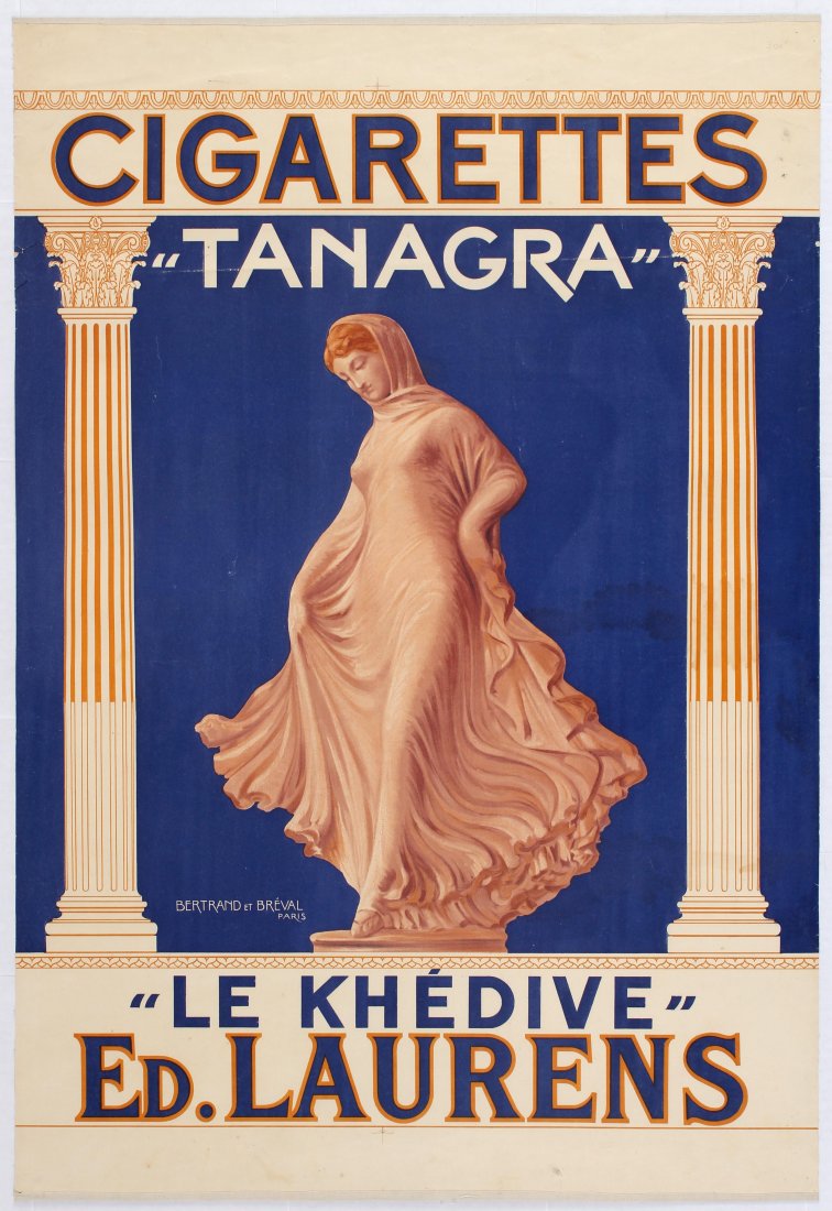 Advertising Poster Cigarettes Tanagra France (1 of 1)