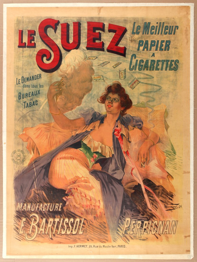 Advertising Poster Cigarette Le Suez France (1 of 1)