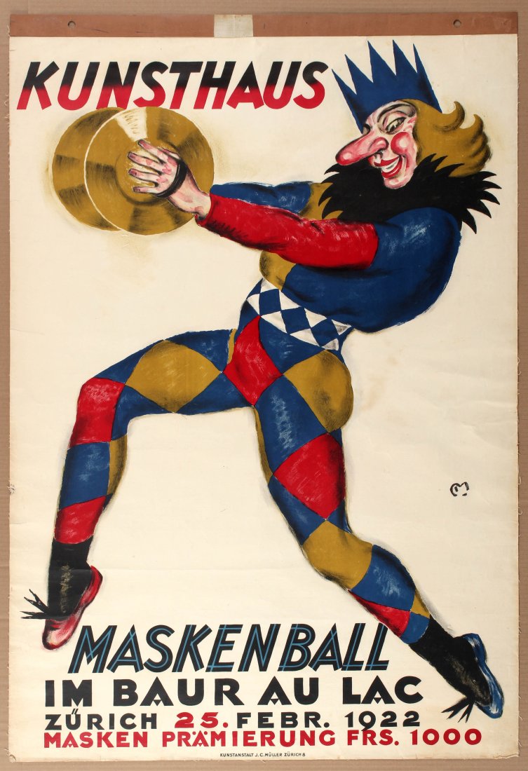 Advertising Poster Maskenball Zurich Carl Moos (1 of 1)