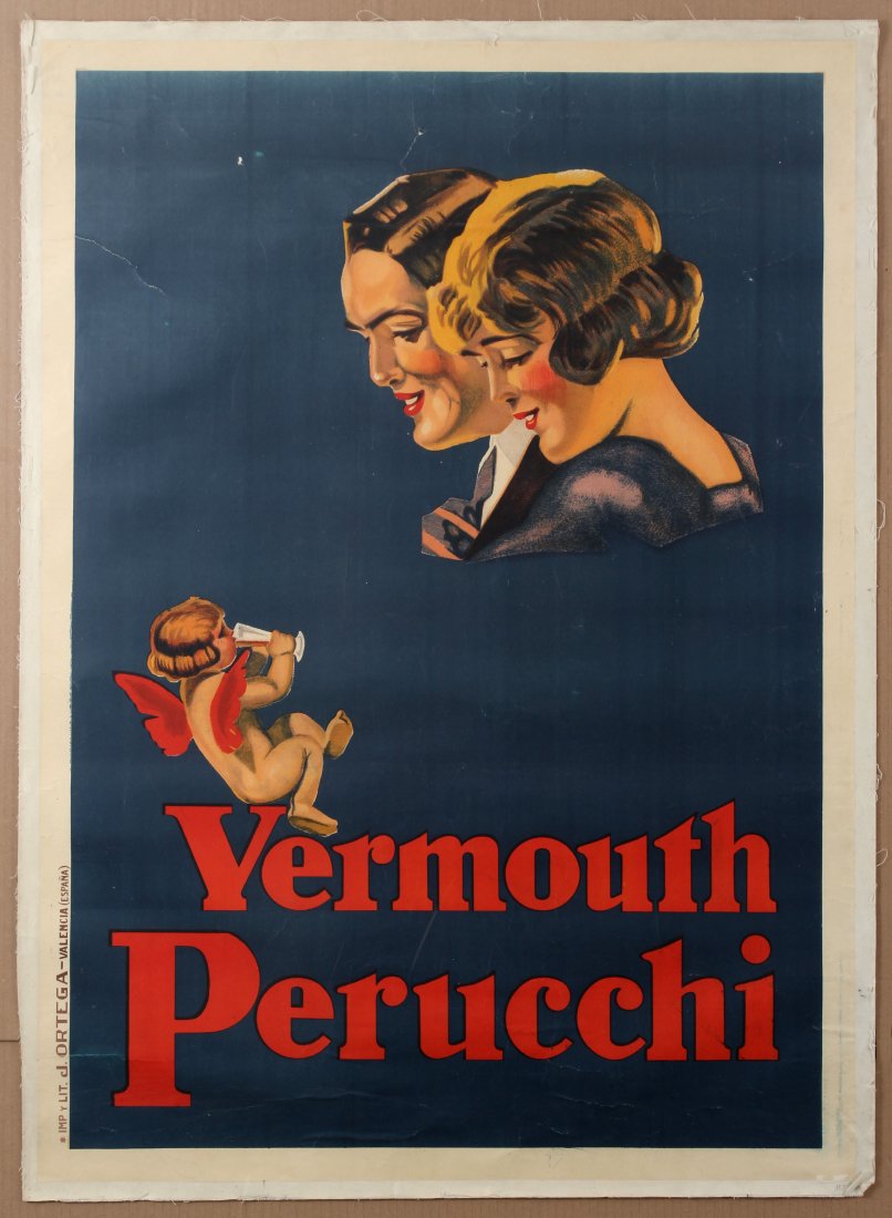 Advertising Poster Vermouth Perucchi (1 of 1)