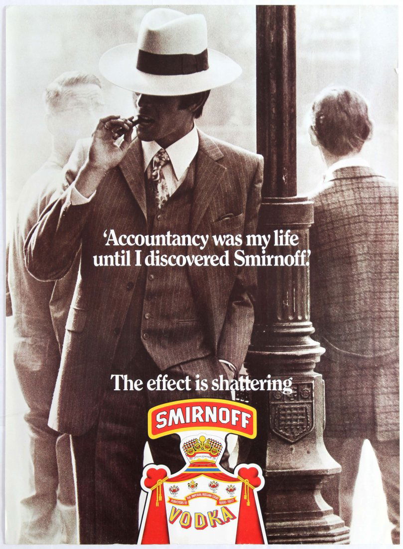 Advertising Poster Smirnoff Vodka Accountancy (1 of 1)