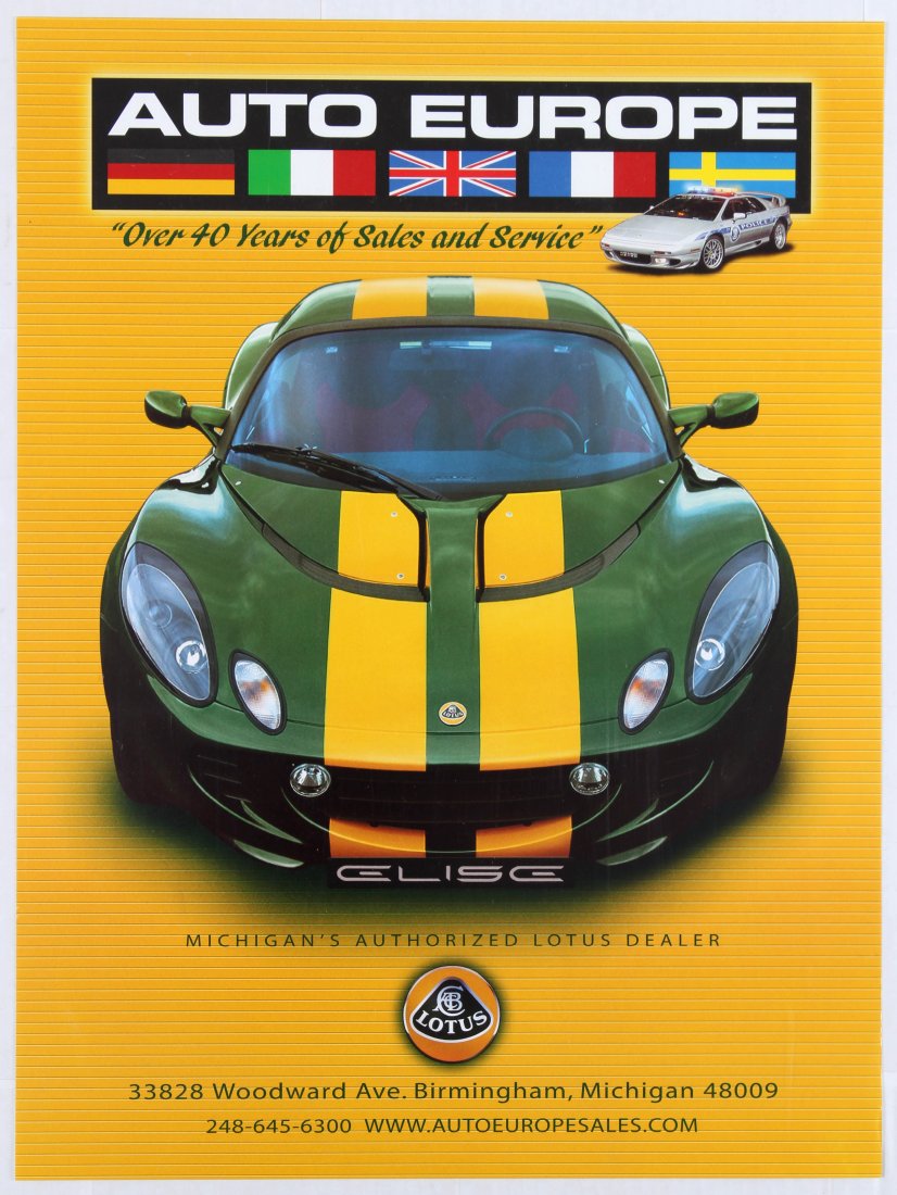 Advertising Poster Lotus Cars (1 of 1)