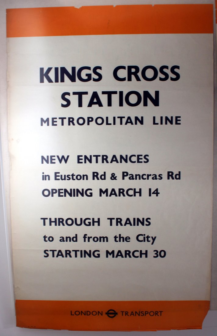 Original London Underground Poster King's Cross WWII (1 of 1)