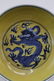 Chinese Porcelain Blue and White Dragon Plate on Yellow - 3