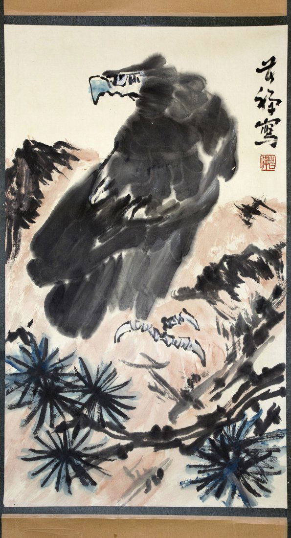 A CHINESE SCROLL PAINTING (1 of 2)