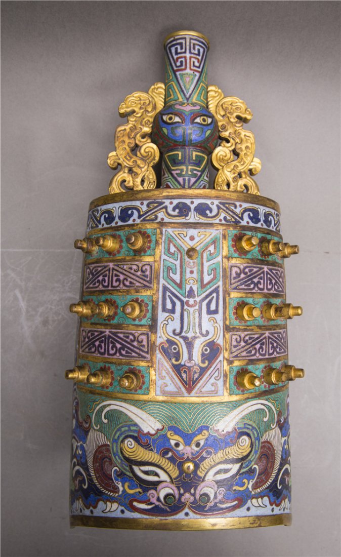 A CLOISONNE ENAMEL BELL (1 of 3)