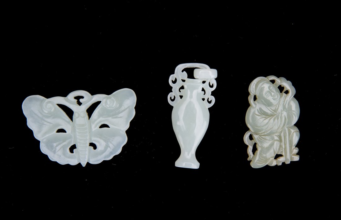 THREE JADE CARVINGS (1 of 7)