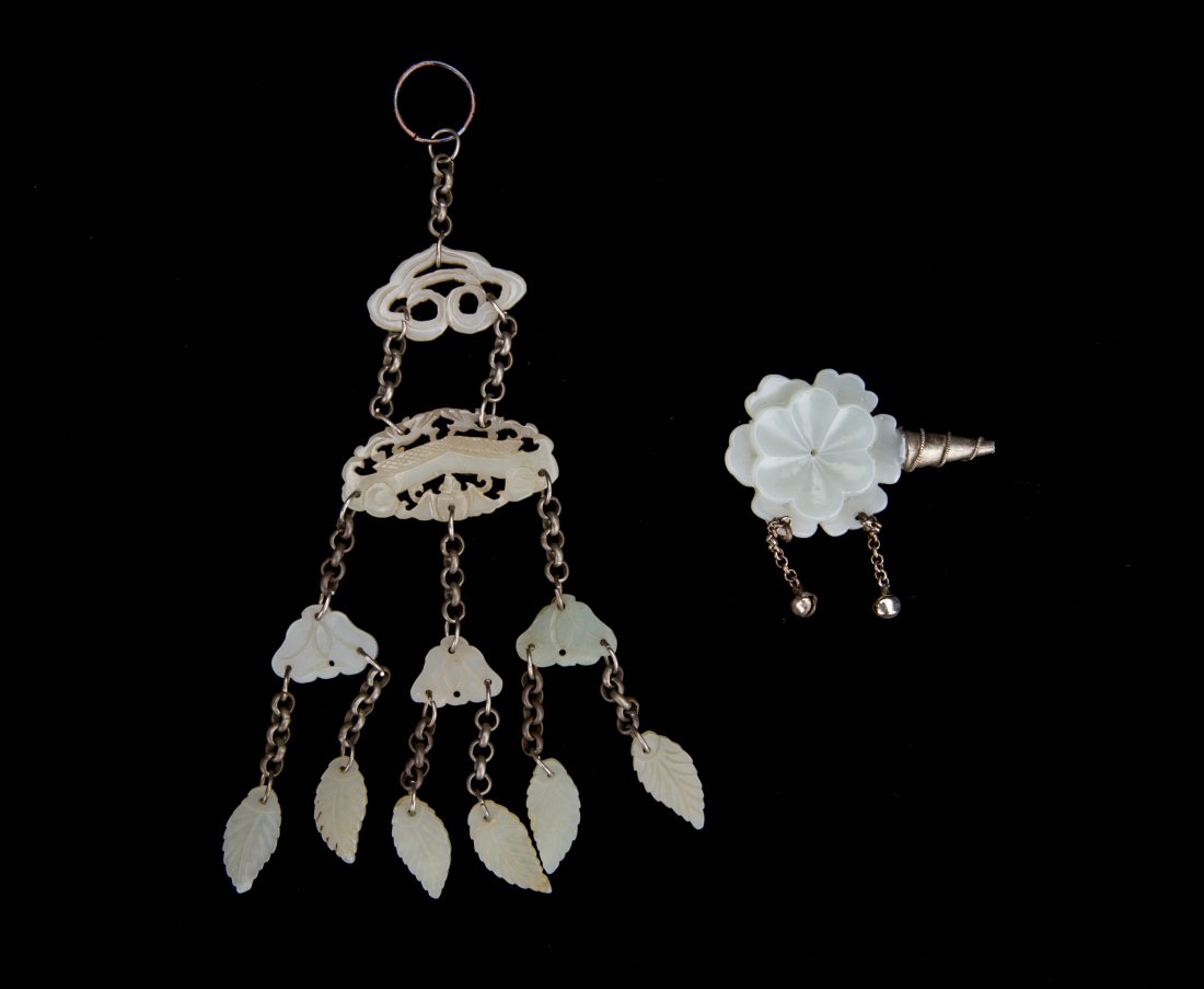 TWO CARVED JADE PENDANTS (1 of 2)